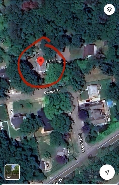aerial map of property and surrounding area