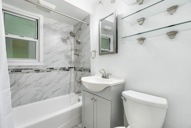 70 Underhill Ave Unit 1A, West Harrison, NY 10604 - bathroom featuring bathing tub / shower combination, vanity, and toilet