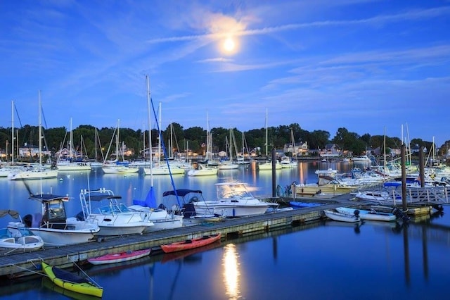 680 W Boston Post Rd Unit 3R, Mamaroneck, NY 10543 - dock area featuring view of marina and a water view