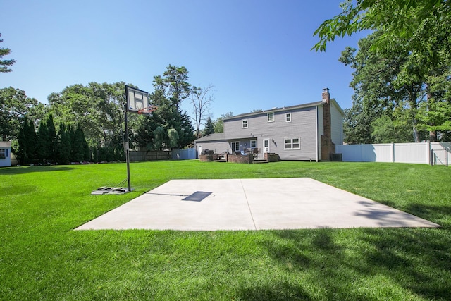 7 Jacqueline Ct, Port Jefferson Station, NY 11776 - view of basketball court featuring a fenced backyard