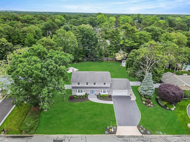 7 Jacqueline Ct, Port Jefferson Station, NY 11776 - view of subject property with a heavily wooded area