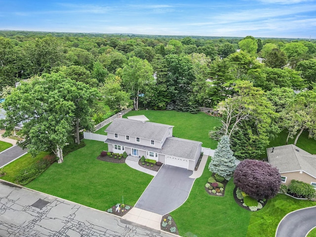 7 Jacqueline Ct, Port Jefferson Station, NY 11776 - view from above of property featuring a heavily wooded area