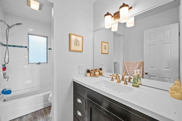 8 Wolf Rd, Croton-On-Hudson, NY 10520 - full bathroom with vanity, wood finished floors, and bathtub / shower combination