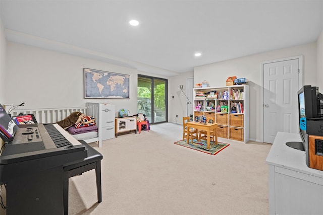 8 Wolf Rd, Croton-On-Hudson, NY 10520 - bedroom featuring access to outside, light carpet, and recessed lighting
