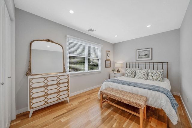 56 N Woods Rd, Baiting Hollow, NY 11933 - bedroom featuring wood finished floors, baseboards, and recessed lighting