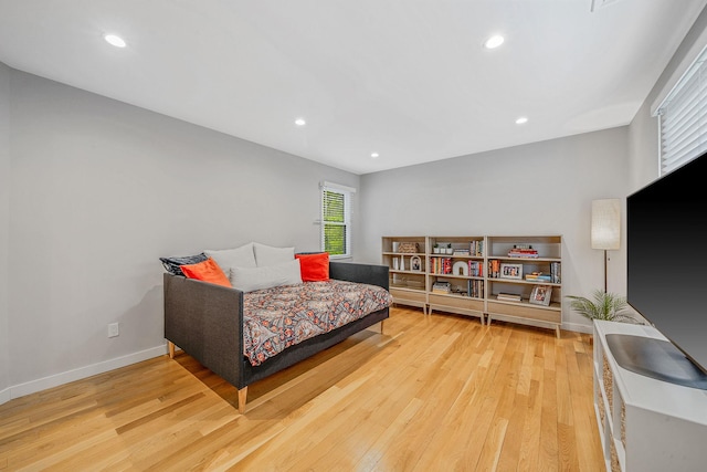 56 N Woods Rd, Baiting Hollow, NY 11933 - bedroom with light wood-style floors, recessed lighting, and baseboards
