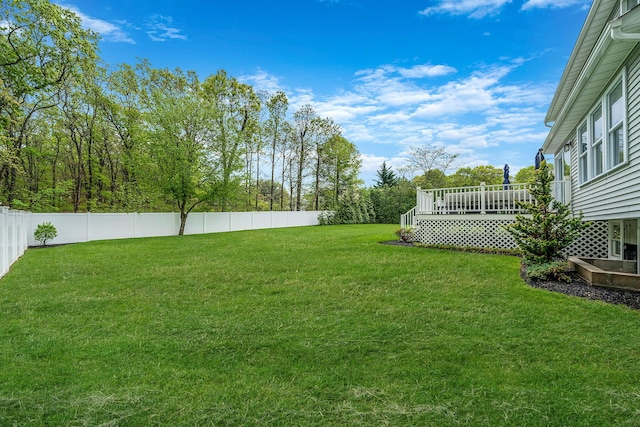 56 N Woods Rd, Baiting Hollow, NY 11933 - view of yard with a deck