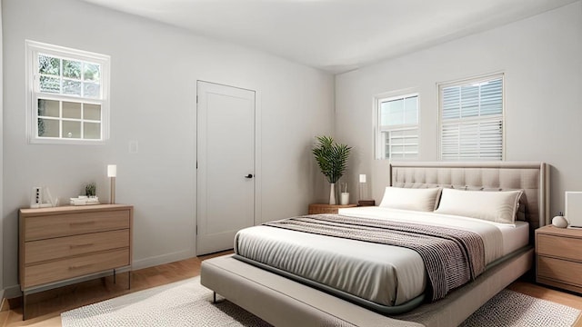 2227 Boller Ave, Bronx, NY 10475 - bedroom with light wood-style floors, a closet, and baseboards