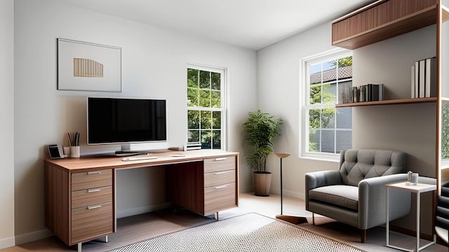 2227 Boller Ave, Bronx, NY 10475 - home office featuring healthy amount of natural light and baseboards