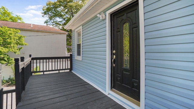 2227 Boller Ave, Bronx, NY 10475 - entrance to property featuring a wooden deck