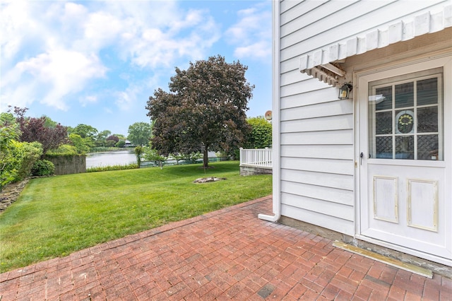 402 Spangle Dr, North Babylon, NY 11703 - view of patio / terrace featuring a water view