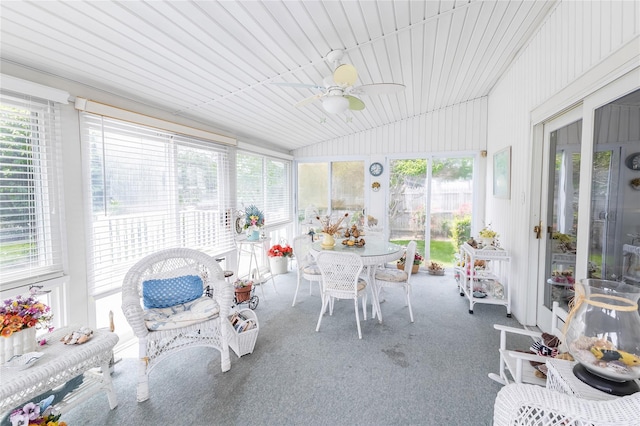 402 Spangle Dr, North Babylon, NY 11703 - sunroom / solarium featuring lofted ceiling and healthy amount of natural light