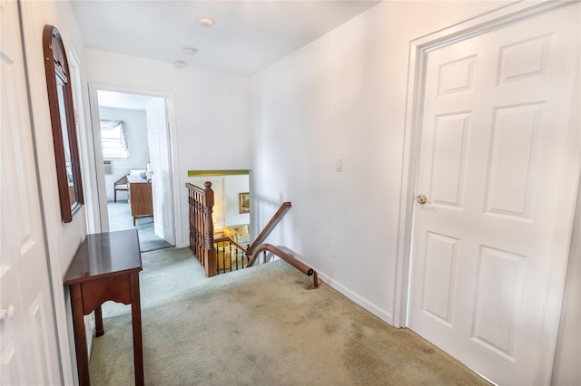 402 Spangle Dr, North Babylon, NY 11703 - corridor featuring an upstairs landing and carpet flooring