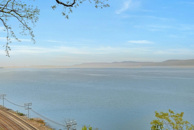 water view with a mountainous background