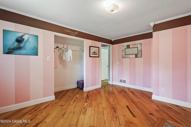 346 Gifford Hollow Rd, Call Listing Agent, NY 12023 - unfurnished room with light wood finished floors, ornamental molding, and baseboards