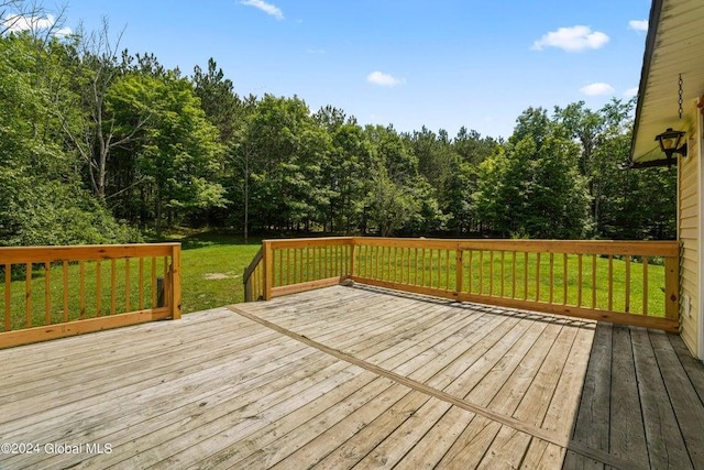 346 Gifford Hollow Rd, Call Listing Agent, NY 12023 - deck with a yard and a wooded view