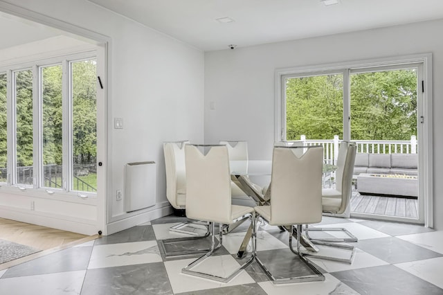 view of dining room