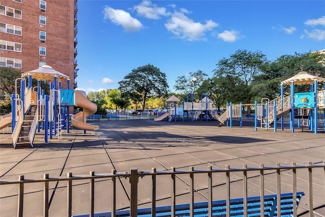view of community jungle gym