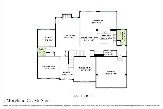 7 Moreland Ct, Mount Sinai, NY 11766 - room layout