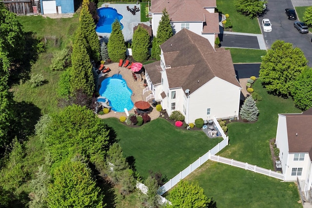 7 Moreland Ct, Mount Sinai, NY 11766 - aerial view of a pool area