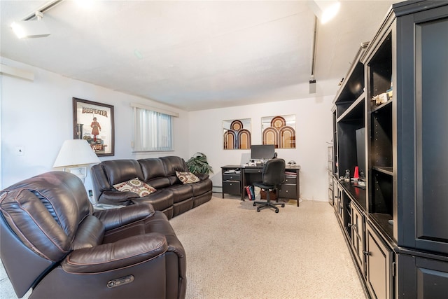 585 Nassau Ave, Freeport, NY 11520 - living room featuring an office area and carpet flooring