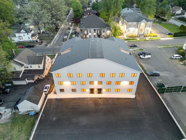 aerial view of residential area