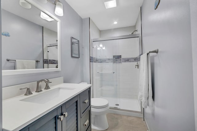 80 Hill St, Walden, NY 12586 - full bath featuring a stall shower, toilet, and tile patterned floors