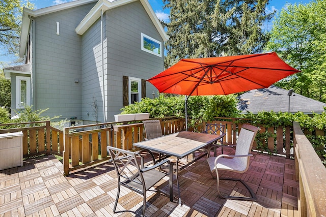 80 Hill St, Walden, NY 12586 - wooden terrace featuring outdoor dining area