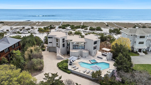 199 Dune Rd, Westhampton Beach, NY 11978 - bird's eye view with a beach view and a water view