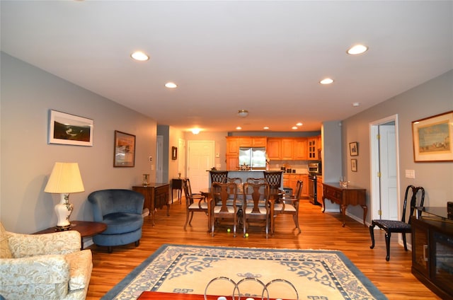 1308 Round Pointe Dr Unit 1308, Haverstraw, NY 10927 - dining area featuring light wood finished floors, recessed lighting, and baseboards