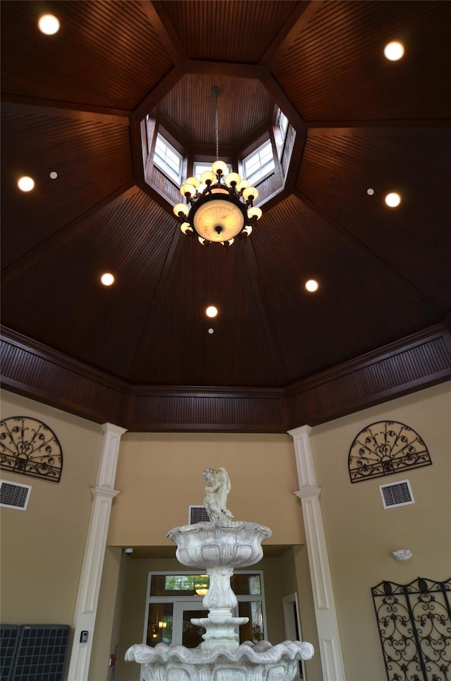 1308 Round Pointe Dr Unit 1308, Haverstraw, NY 10927 - detailed view of ornate columns and recessed lighting