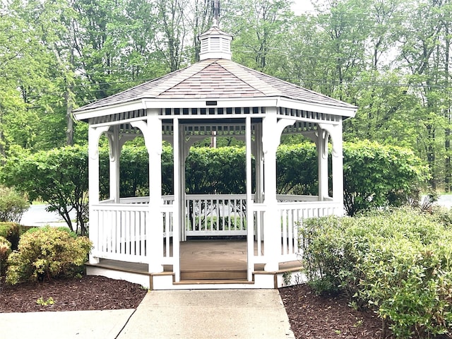 view of outbuilding with a gazebo