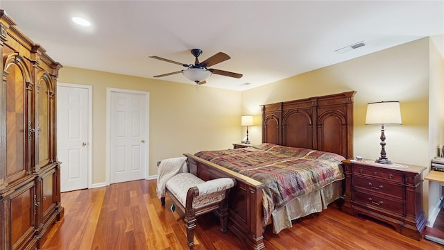 2041 Independence Dr, New Windsor, NY 12553 - bedroom with wood finished floors, a ceiling fan, baseboards, and recessed lighting