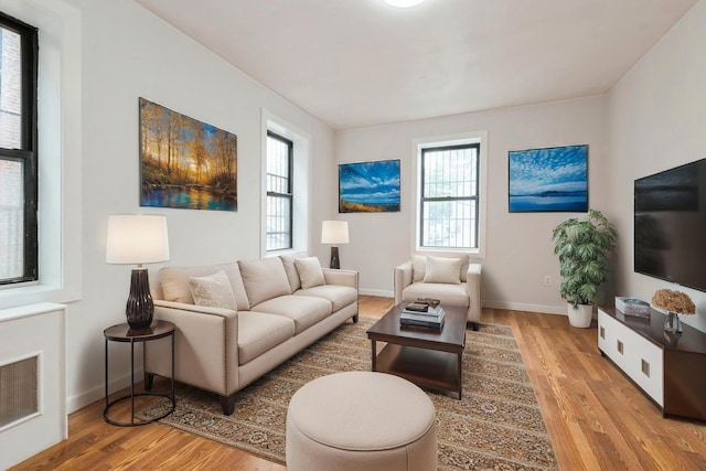 62-64 Saunders Unit K2, Rego Park, NY 11374 - living area featuring wood finished floors and baseboards