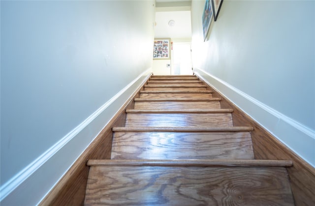 view of stairway
