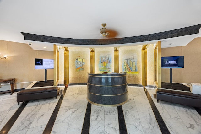 reception area with a security system