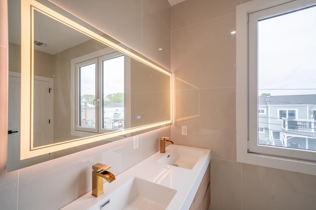 396 Argyle Rd, East Meadow, NY 11554 - bathroom featuring double vanity
