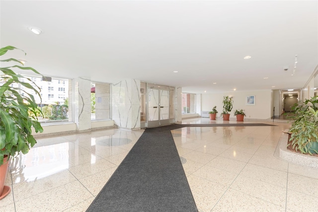 common area featuring recessed lighting