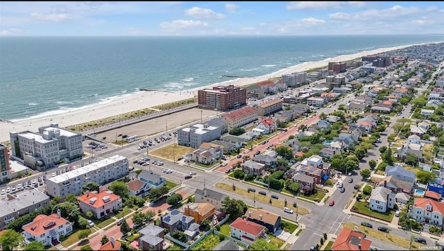 56 W Beech St, Long Beach, NY 11561 - drone / aerial view with a water view and a beach view