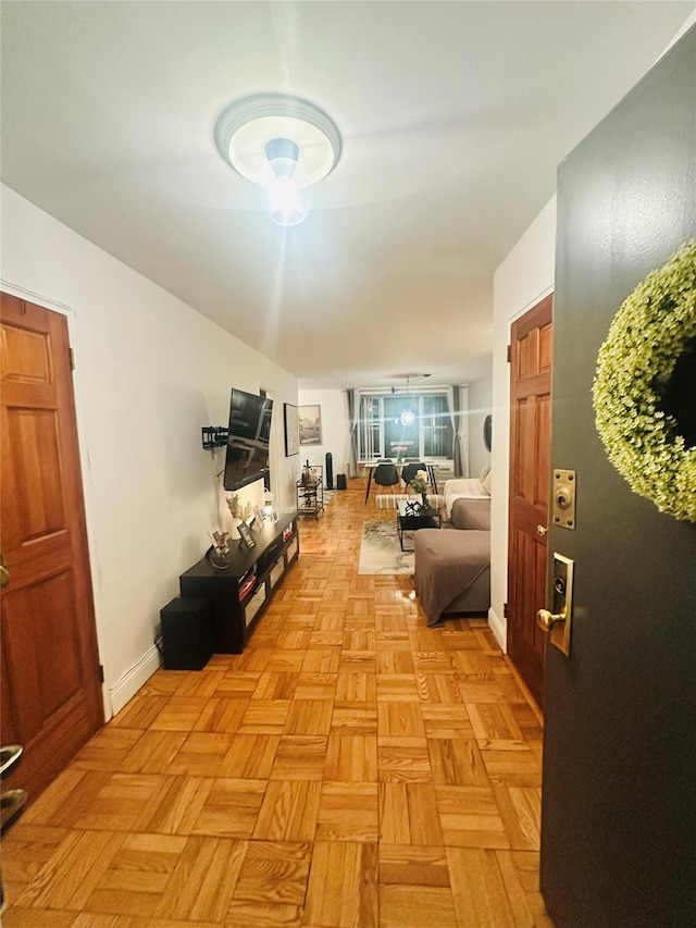 hall with baseboards