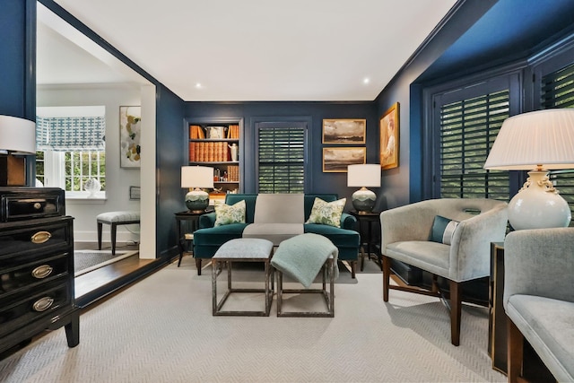 35 Brooke Ave, Bronxville, NY 10708 - sitting room featuring baseboards and crown molding