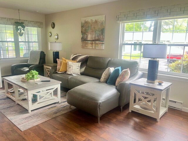 232A Blackpool Ct Unit 232A, Ridge, NY 11961 - living area featuring hardwood / wood-style flooring and baseboards