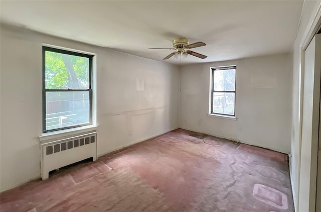745 E 231st St Unit 1F, Bronx, NY 10466 - carpeted spare room featuring a ceiling fan and radiator