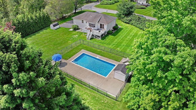 1 Red Fox Ln, Brewster, NY 10509 - view from above of property with a pool
