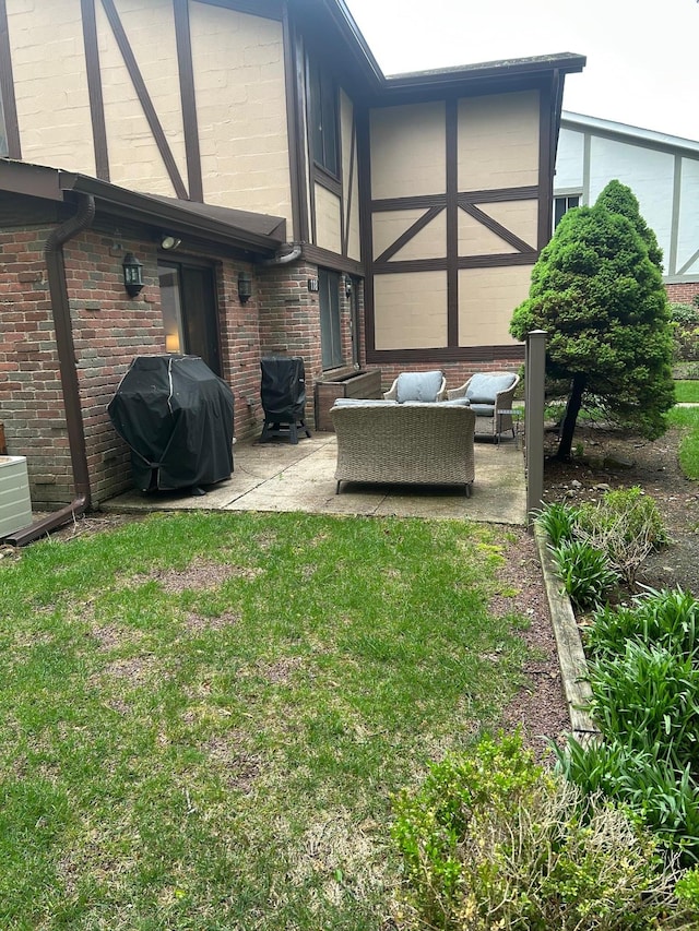 118 Skyline Dr, Coram, NY 11727 - view of grassy yard with a patio and outdoor lounge area