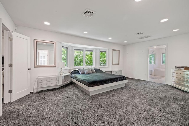 8 Beaumont Dr, New City, NY 10956 - bedroom with carpet, recessed lighting, multiple windows, and ensuite bath