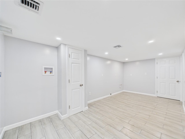 495 Easton St, Ronkonkoma, NY 11779 - finished basement with baseboards, recessed lighting, and light wood-style flooring