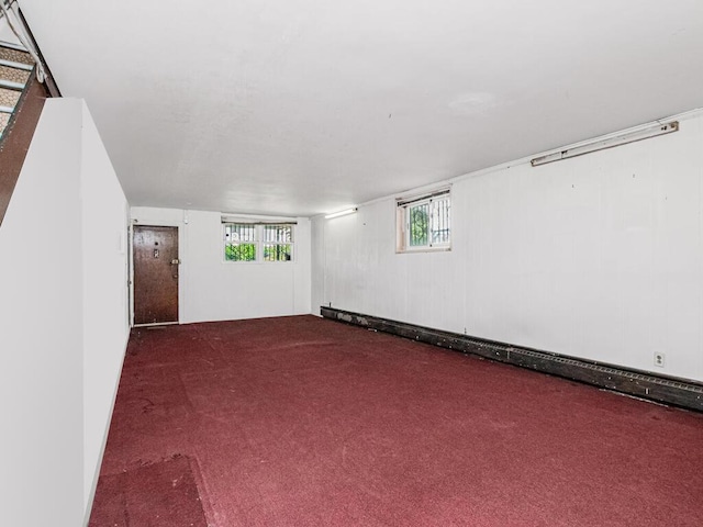 unfurnished room with carpet floors