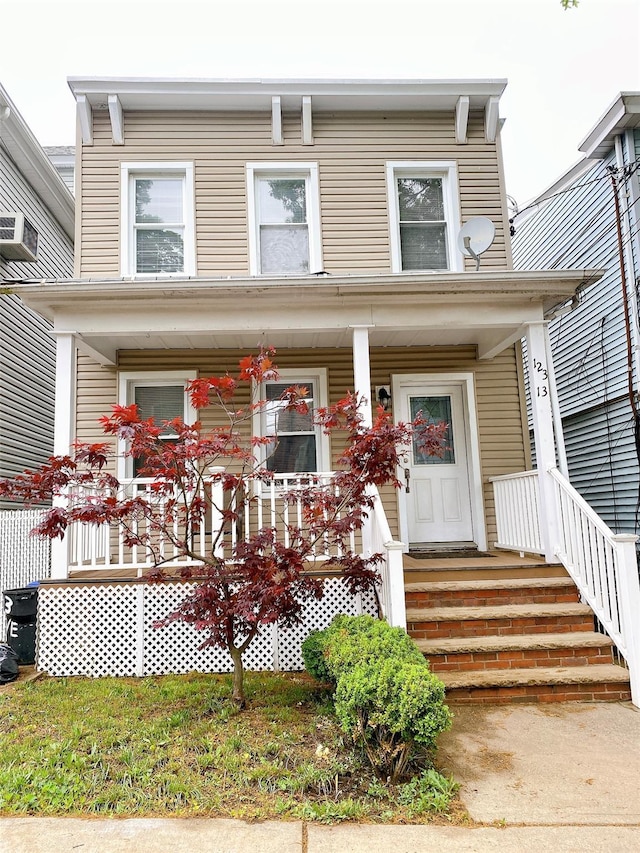 view of front of property with covered porch