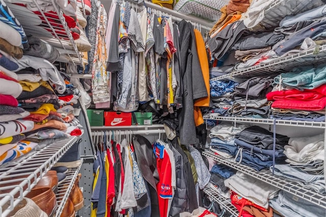 view of walk in closet